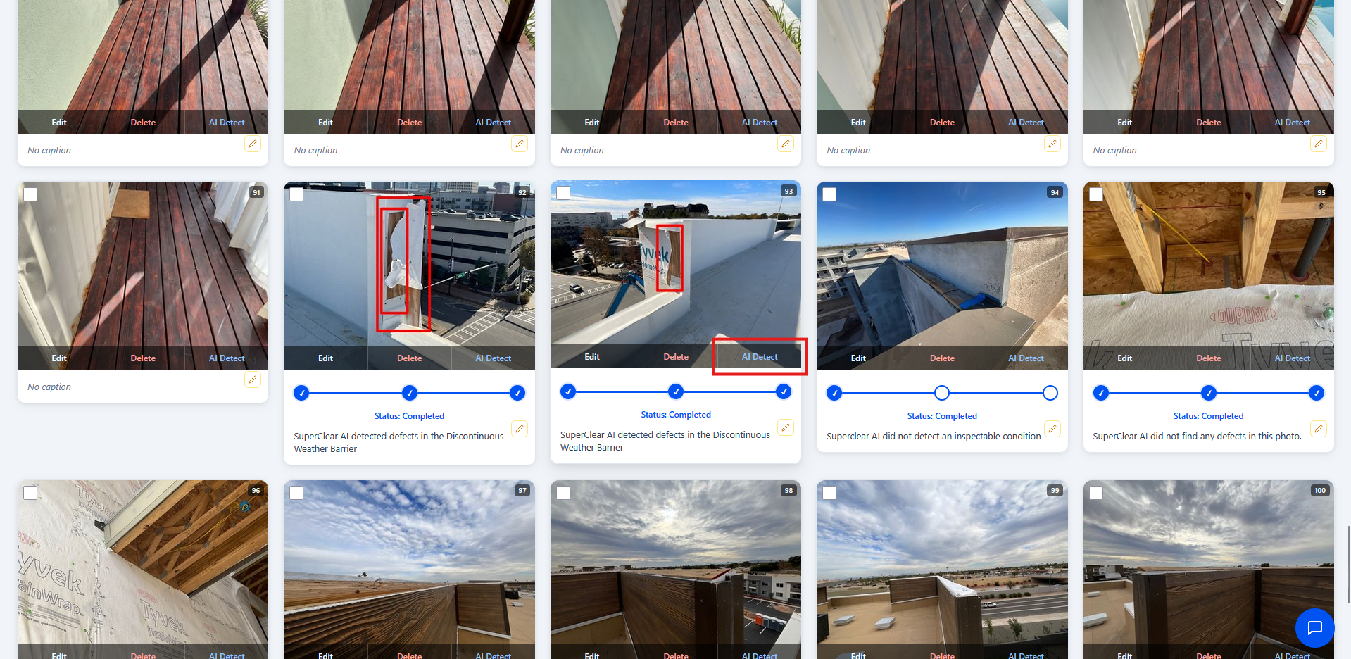Photo card with Reprocess button highlighted in the action overlay